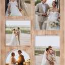 4x6 and 4x4 Collage Picture Frame, Display 5 Openings Photo Frames, Rustic Brown Wood Frame with Real Glass, Family Picture Frames Wall Decor, 1 Pack