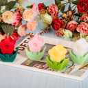 2 x Yihurlm 4 PCS Flower Shaped Candles, Smokeless Scented Candles, Aesthetic Cute Delicate Decorative Candle for Home Decor, Flower Candle Gift for Wedding Birthday Party Spa (White,Yellow,Pink,Red)