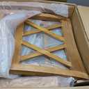 Roundhill Furniture Windvale Fabric Upholstered Counter Height Dining Chairs, Set of 2, Cottage Oak