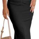 ANRABESS Womens Summer Formal Wedding Guest Dress Sexy Cutout Bodycon Slit Date Night Out Cocktail Dresses Resort Wear (Large, Black)