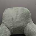 Greendale Home Fashions Plush Faux Fur Bed Rest Reading Pillow with Arms, Pistachio Green