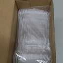 50 Pack 5 oz Plastic Dessert Cups with Spoons, Mini Mousse Cup Round Pudding Cups Party Serving Bowl for Cocktails Appetizers Fruit Parfait and Trifle