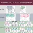 Wearable Breast Pump Milk Collector Cup Accessories,Compatible with 24mm TSRETE/kmaier/eulumap/Momcozy S9/S12 Wearable Breast Pump,Upgrade Duckbill Valve with Free Rotation,Extra 5pcs Flange Inserts