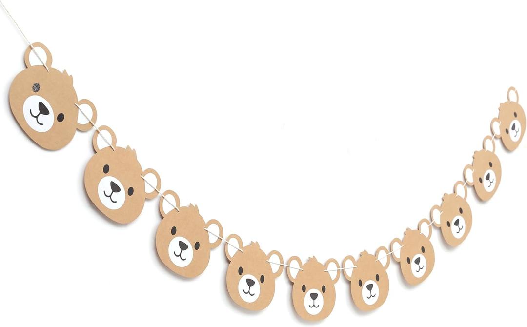 Bear 1st Birthday Banner - Bear First Party Decoration,We Can Bearly Wait Banner,Bear 1st Birthday Party Decoration (bear first)