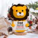 Dad Gifts from Son Daughter, Christmas Birthday Gifts for Dad Father Daddy, Papa Gift Idea, Funny Positive Handmade Crochet Lion Presents for Stepdad Bonusdad