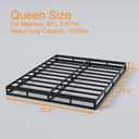 5 Inch Queen Bed Box Spring, 3000lbs Heavy Duty Box Spring Queen Size Bed Base Metal Mattress Foundation, Easy Assembly, Noise Free