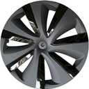 4PCS 19 Inch Hub Cap Compatible with Tesla Model Y Wheel Hubcap Right&Left Wheel Cap Full Rim Cover 2024(L-R Grey Black)