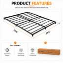3 Inch Bed Frame Low Bed Frame Queen Floor Metal Platform Black
