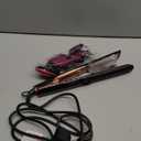 Annlary Hair Straightener 1 Inch Flat Iron and Curler 2 in 1 Titanium Ceramic Ionic Dual Voltage Straightener with Heat-Resistant Silicone, for Less Frizz, Shinier & Smoother (Black/Rose Gold)