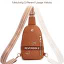 Viverte Crossbody Bags for Women Initial Sling Bag Cross Body Fanny Packs Personalized Gifts for Mom Women Wife (Brown-Z)