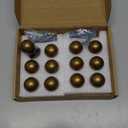 Set of 12 -Sleek Round Antique Brass Cabinet Knobs - Retro and Minimalist Hardware for Stylish Home Enhancement - 1 1/8 Inch Diameter