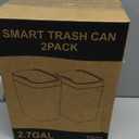 Vanpopubs 2 Pack 2.7 Gal Bathroom Trash Can with Lid, Automatic Trash Can Small Smart Garbage Can Touchless, Slim Motion Sensor Waterproof Plastic Trash Bins for Bedroom Office Kitchen Toilet