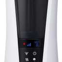 Homedics Ultrasonic Humidifier Large Deluxe Air Humidifiers for Bedroom, Plants, Office Cool and Warm Mist Humidifiers, Essential Oil Pads and Built-In Timer, 5 Mist Settings, White and Black