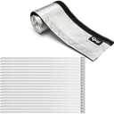 Heat Shroud Aluminized Sleeving Heat Shield fuel line wire heat sleeve 1-1/2''I.D. x 10FT with 20 Pcs 7.8Inch Stainless Steel Cable Metal Zip Ties
