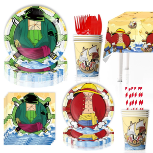 141Pcs Cartoon Themed Birthday Party Decorations for 20 Guests Cartoon Tableware Supplies Party Plates and Napkins Forks Cups Straws Tablecloth for Baby Shower Birthday Decorations