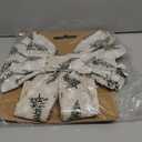 RUSPEPA 1pcs Large Christmas Tree Topper Bow, Beige Gol Snowflakes and Pine Tree Design, Holiday Decoration Gift Bow for Chrismas Tree, Wreaths, Gift Boxes, Party Events, Indoor/Outdoor Use, 13" x 52"