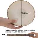 Sancodee 8 Pcs Large Unfinished Wood Slices, 8-9 Inches Wood Slabs for Centerpieces Natural Wooden Circle, DIY Wood Centerpieces for Tables Wedding Party Door Sign Decor