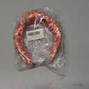 Christmas Holiday Headband Xmas Hair Accessories Green Plaid Knotted Head Band for Women Embellished Crystal Top Knot Head Band Christmas Costume Party Favor (Pink)