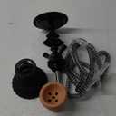 Portable Hookah set with everything - Black Hookah Set 2 Hose Hookahs  LilOne 12 Black Mini Hookah 2 Hose Hookah Set with 50x Foil Sheets, Clay Bowl 10x Disposable Tips and Sisha Tongs