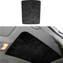 Glassroof Sunshade Compatible with Audi Q5 2009-2017[No Gaps, Never Sag],Upgrade Soft Suede Glass Sunroof Sun Shade Foldable Heat Insulation Shield(Black)