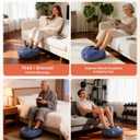 Foot Massager with Heat, Shiatsu Deep Kneading Foot Massager, Plantar Fasciitis Massager, and Heat for Plantar Fasciitis, Neuropathy, Suitable for Women Men, Fits Up to 13 (Blue,Corded)