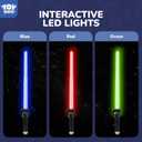 TOY Life Light Up Saber, 3 Pack Lightup Sabers, Extendable & Collapsable Light up Saber Sword, Saber Toy Set with Motion Sensitive FX Sound, Light Up Sword Toy for Kids