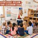 SCHOLOX Magnetic Classroom Voice Level Light, Push Light Voice Level Chart, 24"L x 2.8"W