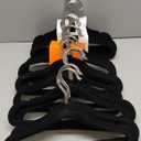 Basics Kids Velvet, NonSlip Clothes Hangers for Infant and Toddler, 11.6 in (for baby clothes), Pack of 50, Black