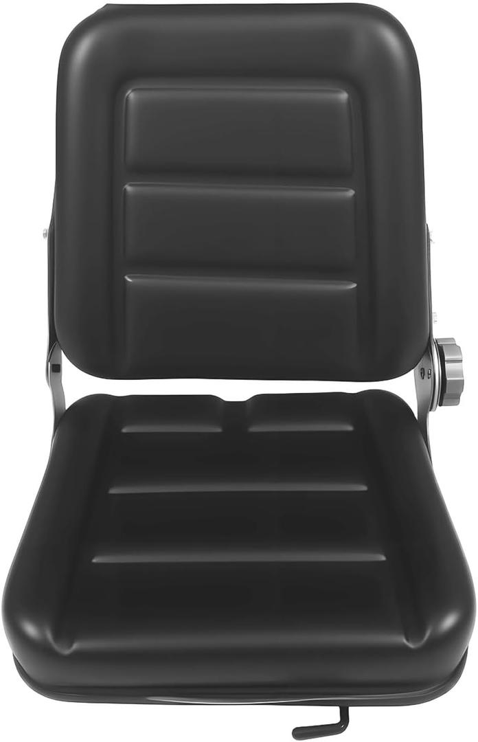 Universal Tractor Seat with Adjustable Backrest and Slide Compatible with Forklifts Excavators Golf Carts Dozers Tractors Lawn Mower