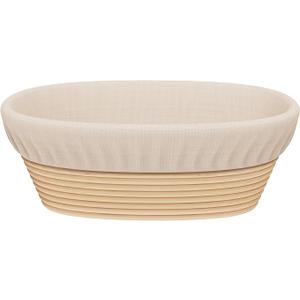 Oval Bread Proofing Basket, Handmade Sourdough Bread Baking Supplies, Banneton Bread Proofing Basket Brotform with Proofing Cloth Liner for Sourdough Bread, Baking