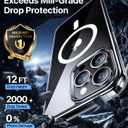 Strong Magnetic Clear for iPhone 15 Pro Max Case, [Never Yellow] [Compatible with MagSafe] [Military Grade Drop Tested] Shockproof Protective Slim Cover for iPhone 15 Pro Max Phone Case, Clear