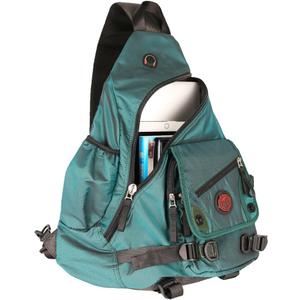 Large Sling Bag Laptop Backpack Cross Body Messenger Bag Shoulder Travel Rucksack (A-Dark Green)