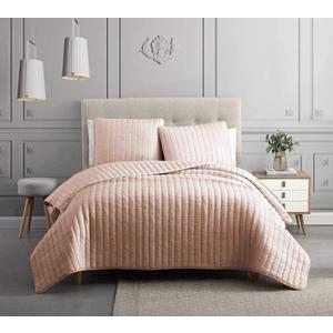 Riverbrook Home Moonstone 3-Piece Coverlet Collection Quilt Set, King, Blush