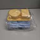 AIERSA Reusable Snack Containers with Lids, 3 Pack Silicone three/2 Compartment Snack Box Container, Divided Grab and Go Snack Container for Take-out Condiments, Sauce