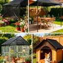 E.share 40%-50% Black Sun Shade Cloth Outdoor - 8Ft X 10Ft Garden Shade Netting with Grommets for Greenhouse, Plant Covers, Patio, Chicken Coop, Barn & Kennel