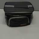 ExtraCharm Insulated Lunch Bag for Women/Men - Reusable Lunch Box for Office Picnic Hiking Beach - Leakproof Cooler Tote Bag Organizer with Adjustable Shoulder Strap for Adults-Black grey