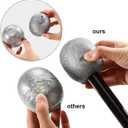 Yaomiao 4 Pcs Fake Microphone Plastic Bling Glitter Microphone Prop Sparkly Popular Singer Party Favors for Halloween Cosplay Supplies Disco Stage Party Favors