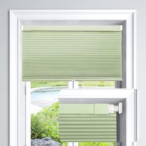LazBlinds Cordless Cellular Shades, No Tools No Drill Light Filtering Honeycomb Shades Pleated Blinds for Windows, 28'' W x 64'' H, Green