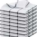 Nialnant 8 Pack Kitchen Dish Rags,100% Cotton Dish Cloths for Washing Dishes,Quick Drying Kitchen Towels,12x12 Inches,Black Plaid