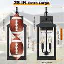 25" Large Motion Sensor Outdoor Wall Lights, Dusk to Dawn Outdoor Lighting, 2 Packs