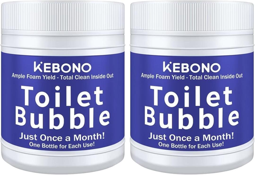 Toilet Cleaner - 2 Bottles, Powerful Bathroom Cleaning Product, Effectively Removes Stubborn Stains - Powder - 8.4 Ounces