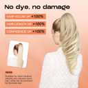 SEIKEA Ponytail Extension, 18" Wavy Claw Clip in Hair Extensions for Women, Lightweight Fluffy Synthetic Ponytail Hairpiece, Natural Soft & Easy to Wear, for Short Blonde Pale Gold Highlights