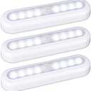 STAR-SPANGLED 3 Pack 7 Motion Sensor Lights Indoor Battery Operated, Stick on LED Light for Closet, Stairs, Under Cabinet, Cool White