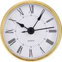 HICARER 2.8 Inch (70 mm) Roman Numeral Quartz Watch Insert with Gold Trim