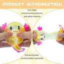 Squishy Stress Glitter Axolotl Toy for Kids Adults, Sugar Balls - Syrup Molasses Thick Glue/Gel Stretch Ball - Ultra Squishy and Moldable Slow Rise Relaxing Sensory Fidget Stress Toy