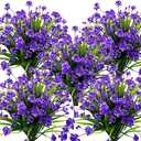 Grunyia 10 Bundles Artificial Daffodil Outdoors Flowers (Blue)