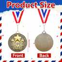 Quelay 30 Pcs 2'' Gold Medals for Awards Winner Bulk with Neck Ribbons Metal Trophy Award Prize Gift for Kids Students Adults School Graduation Participation Competitions