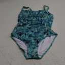 Aqua Eve One Piece Bathing Suit for Women Tummy Control Swimsuit Slimming Vintage Swimwear (Large, Blue Paisley)