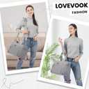 LOVEVOOK Diaper Bag Set, 3-Piece Set with Laptop Pocket, Cooler Bag & Changing Pad, Fits Most Breast Pumps, Grey, 15.7" x 8" x 11", For Mothers, Newborn - 3 Years