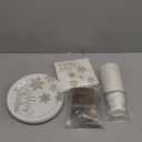 Juvale 144 Piece Merry Christmas Party Plates, Napkins, Cups, Cutlery, Gold Snowflakes Design (Serves 24) - Christmas Paper Plates And Napkins